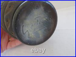 -VASE PATE DE VERRE signé sous Pied G de FEURE DANSEUSES MUSICIENNES ANTIQUES
