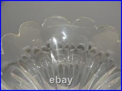 - VASE SOLIFLORE CORNET CENTRE DE TABLE CRISTAL A COTES MONTURE BRONZE déco D