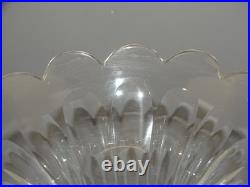 - VASE SOLIFLORE CORNET CENTRE DE TABLE CRISTAL A COTES MONTURE BRONZE déco D