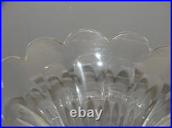 - VASE SOLIFLORE CORNET CENTRE DE TABLE CRISTAL A COTES MONTURE BRONZE déco D