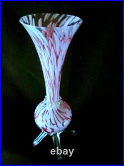 VASE SOLIFLORE QUADRIPODE Art Nouveau Verre Cristal Glassware Verrerie CLICHY