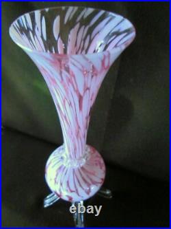 VASE SOLIFLORE QUADRIPODE Art Nouveau Verre Cristal Glassware Verrerie CLICHY