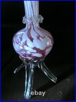 VASE SOLIFLORE QUADRIPODE Art Nouveau Verre Cristal Glassware Verrerie CLICHY