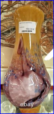 VASE Verre Souffle VERRERIE Signature G. MILESI Decoration Polychrome 15MAG 17/02 VASE Verre Souffle VERRERIE Signature G. MILESI Decoration Polychrome 15MAG 17/02