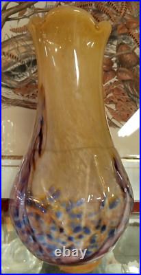 VASE Verre Souffle VERRERIE Signature G. MILESI Decoration Polychrome 15MAG 17/02 VASE Verre Souffle VERRERIE Signature G. MILESI Decoration Polychrome 15MAG 17/02