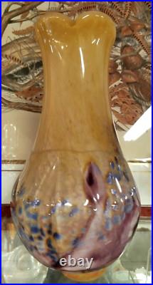 VASE Verre Souffle VERRERIE Signature G. MILESI Decoration Polychrome 15MAG 17/02 VASE Verre Souffle VERRERIE Signature G. MILESI Decoration Polychrome 15MAG 17/02