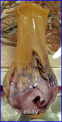 VASE Verre Souffle VERRERIE Signature G. MILESI Decoration Polychrome 15MAG 17/02 VASE Verre Souffle VERRERIE Signature G. MILESI Decoration Polychrome 15MAG 17/02