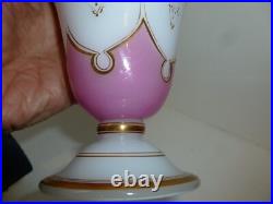 VASE balustre en opaline cristalerie Clichy-la-Garenne