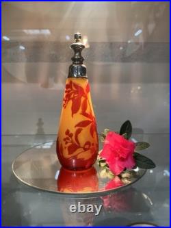 Vaporisateur Émile GALLÉ en pâte de verre décor floral