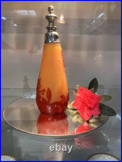 Vaporisateur Émile GALLÉ en pâte de verre décor floral