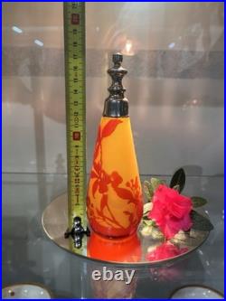 Vaporisateur Émile GALLÉ en pâte de verre décor floral