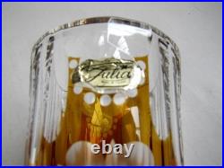 Vase 30 cm en Cristal de Bohème Taillé Ambre Julia Poland
