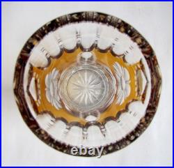 Vase 30 cm en Cristal de Bohème Taillé Ambre Julia Poland