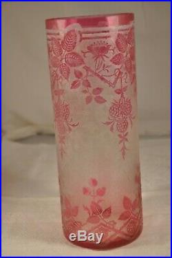 Vase Ancien Art Nouveau Baccarat Antique Cameo Glass Vase