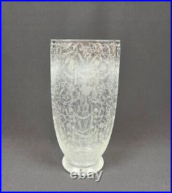 Vase Ancien CRISTAL BACCARAT gravé modèle MICHEL ANGE MICHELANGELO