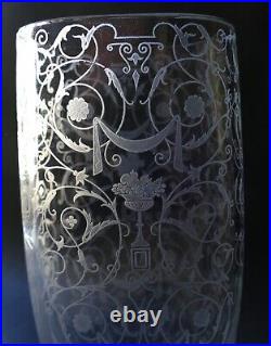 Vase Ancien CRISTAL BACCARAT gravé modèle MICHEL ANGE MICHELANGELO