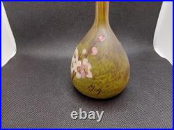 Vase Ancien Soufflé Multicouche Signé DELATTE NANCY. M A