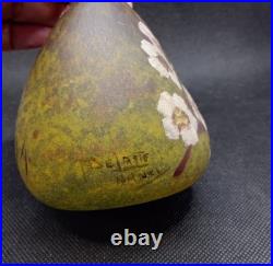 Vase Ancien Soufflé Multicouche Signé DELATTE NANCY. M A