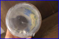 Vase Ancien en Verre Legras Pantin Émaillé Opaline Tournesols Art Nouveau