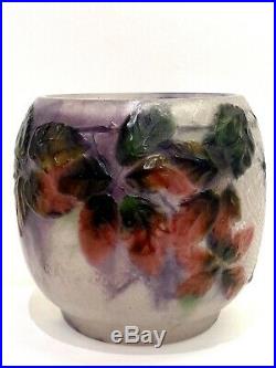 Vase Araignées Ronces Gabriel Argy-Rousseau Spiders Brambles Glass Pate De Verre
