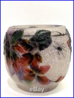 Vase Araignées Ronces Gabriel Argy-Rousseau Spiders Brambles Glass Pate De Verre