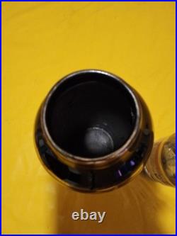 Vase Art Deco Argent Et Noir