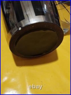 Vase Art Deco Argent Et Noir