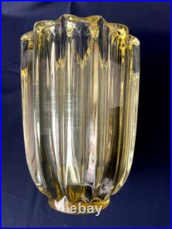 Vase Art Deco De Couleur Jaune P Davesn Bouquet De Fleurs Deco