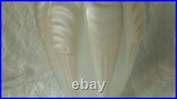 Vase Art Deco En Verre Moule Pressé Signé Espaivet Annees 1930 Art Deco