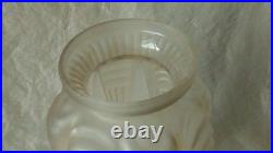 Vase Art Deco En Verre Moule Pressé Signé Espaivet Annees 1930 Art Deco