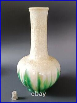 Vase Art Nouveau Cristalisation Et Glacure Verte