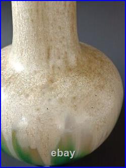 Vase Art Nouveau Cristalisation Et Glacure Verte