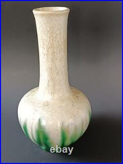 Vase Art Nouveau Cristalisation Et Glacure Verte