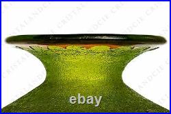 Vase Art Nouveau vert par Saint-Louis. Green Art Nouveau vase by Saint-Louis