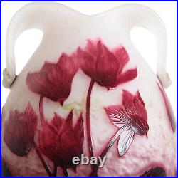 Vase Aux Cyclamens signé André Delatte Nancy Art Nouveau