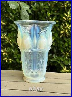 Vase Aux Perruches & Verlux & Opalescent & Vers 1930