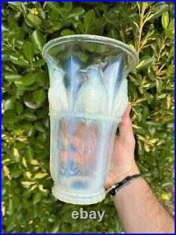 Vase Aux Perruches & Verlux & Opalescent & Vers 1930