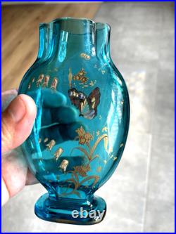 Vase Baccarat décor émaillé