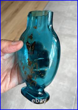 Vase Baccarat décor émaillé