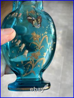 Vase Baccarat décor émaillé