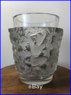 Vase Bacchus Patine Gris-Marron Rene Lalique R. Lalique Grey-Brown Stain Glass