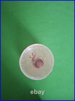 Vase Balustre Legras, Collection Rubis, Hauteur 39cm, Décor Feuilles De Vigne