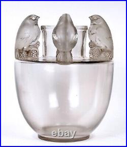 Vase Bellecour Verre Blanc René Lalique R. Lalique Glass Sparrows