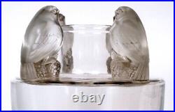 Vase Bellecour Verre Blanc René Lalique R. Lalique Glass Sparrows