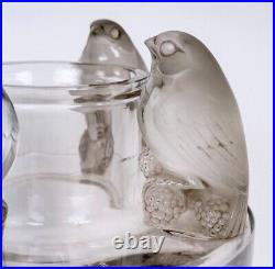 Vase Bellecour Verre Blanc René Lalique R. Lalique Glass Sparrows