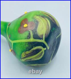 Vase Bijou Art Deco Verre Travail Chalumeau Charles Schneider Le Verre Francais