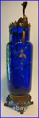 Vase Bleu Cobalt Eugene Rousseau Baccarat L Escalier De Cristal Decor Japonisant