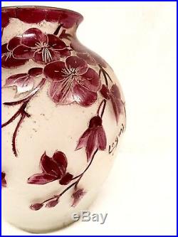 Vase Boule Art Nouveau Signé Legras