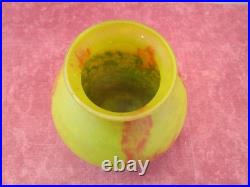 Vase Boule Epoque Art Deco En Pate De Verre Lorrain, Daum Vase Boule Epoque Art Deco En Pate De Verre Lorrain, Daum