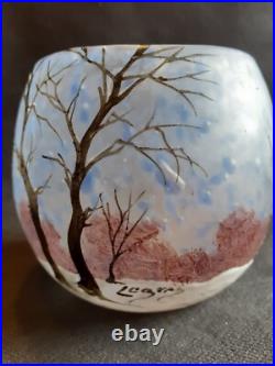 Vase Boule Legras Paysage D Hiver